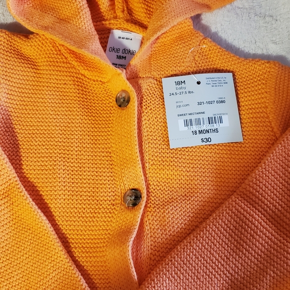 Okie dokie toddler sweater Orange - Picture 2 of 4